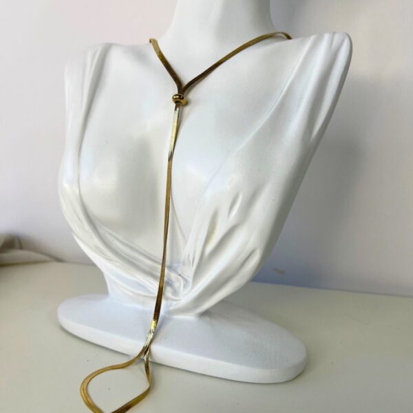 Tie necklace gold