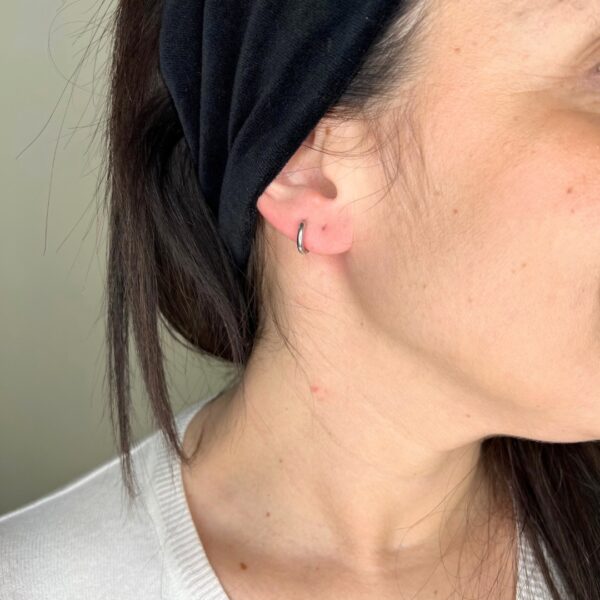Super mini hoops silver