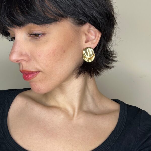 Gold Rock Earrings