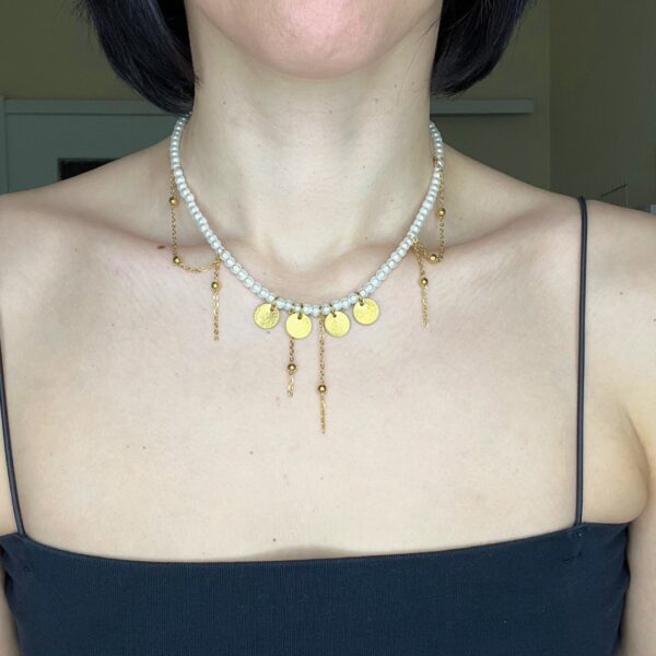 Pearl boho necklace