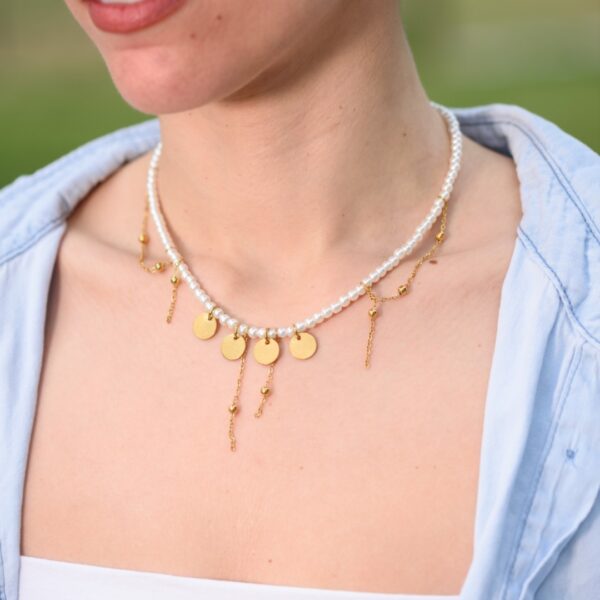 Pearl boho necklace