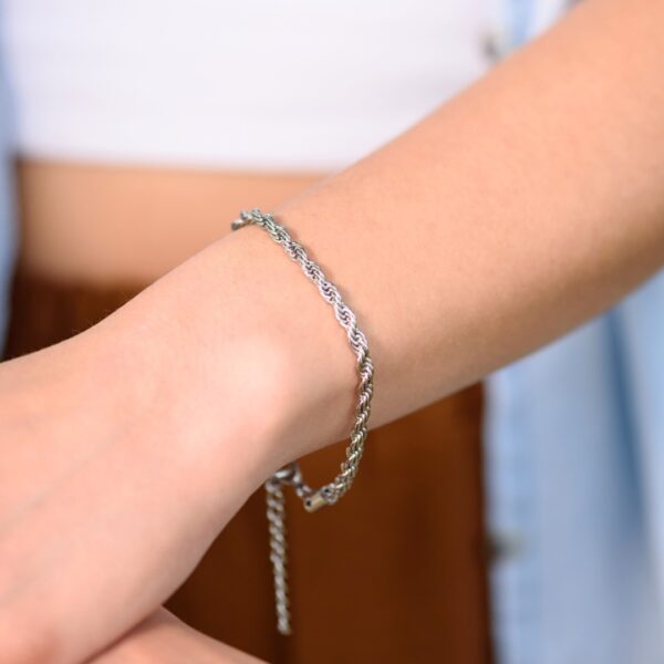 Twister bracelet silver